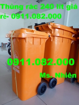 Thùng rác 240 lít giá rẻ tại an giang- 0911.082.000