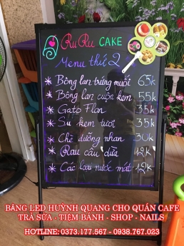 Bảng led viết tay huỳnh quang tại Kiên Giang, Cần Thơ, Bạc liêu