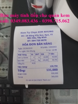 Cung cấp máy tính tiền giá rẻ cho quán kem tại Kiên Giang  