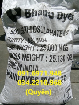 Sodium thiosulphate (Na2S2O3) 99% hạt lớn, hạt nhỏ Ấn Độ trung hòa chlorine giá sỉ