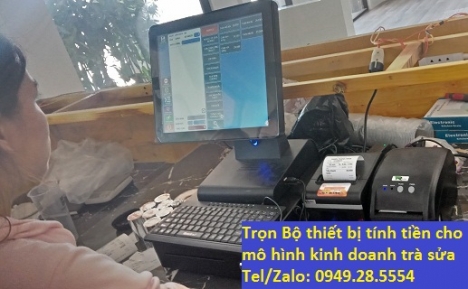 Tại Quảng Nam – lắp tận nơi full bộ máy cảm ứng tính tiền giá rẻ cho quán trà sữa