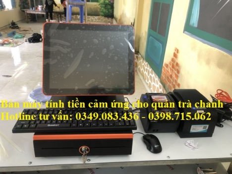 Lắp đặt tận nơi máy tính tiền cảm ứng cho Quán Trà Chanh tại Rạch Gía Kiên Giang 