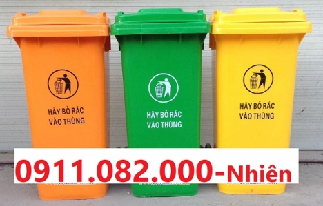 Cần bán 3000 thùng rác 240 lít màu xanh giá sỉ- thùng rác công cộng