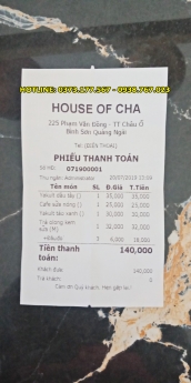 Cung máy tính tiền cho quán Trà Chanh tại Nam Định