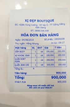 Lắp đặt tận nơi cho Shop quần áo tại Kiên Giang/Sóc Trăng/ Cà Mau Full bộ thiết bị tính tiền giá rẻ