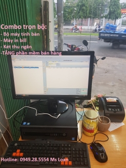 Full bộ máy tính tiền/ phần mềm bán hàng giá rẻ tại cần thơ cho Shop hoa tươi 