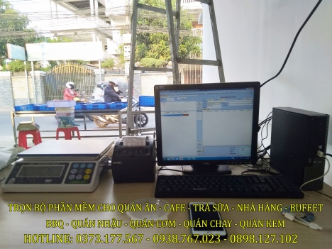 Bán trọn bộ máy tính tiền cho quán café sân vườn tại An Giang