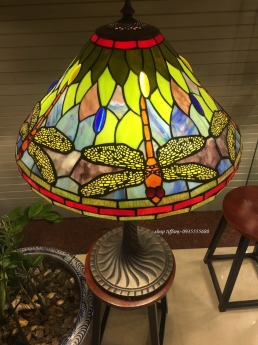 Đèn bàn Tiffany chuồn chuồn Mỹ cổ