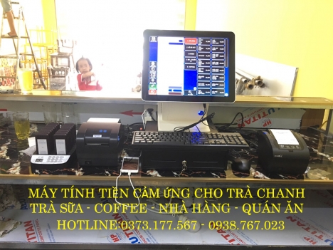 Lắp đặt tận nơi máy tính tiền cho quán Trà Chanh giá rẻ tại Hà Nội