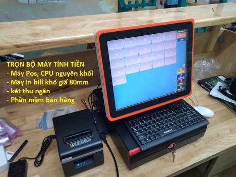 Full bộ máy tính tiền cho quán cafe/ quán ăn/ nhà hàng/ bida - bán giá_thanh_lý