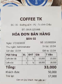 Thiết bị tính tiền Pos cảm ứng giá rẻ cho quán café tại Sóc Trăng