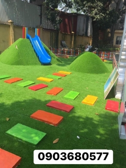 Thảm cỏ nhân tạo trang trí cho trường mầm non