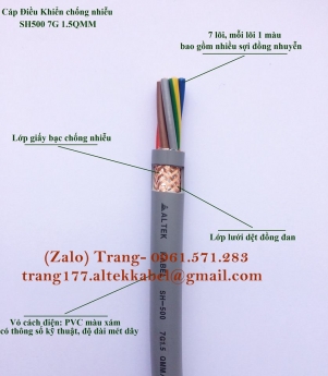 Cáp điều khiển 7x1.5 Altek Kabel