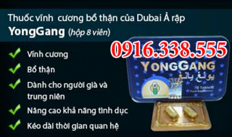 Thuốc YongGang tablet for Men Hộp 8 viên Vĩnh Cương bổ thận của Ả rập