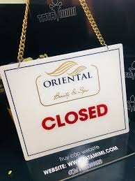 Biển open close treo cửa cho shop thời trang, trung tâm thương mại