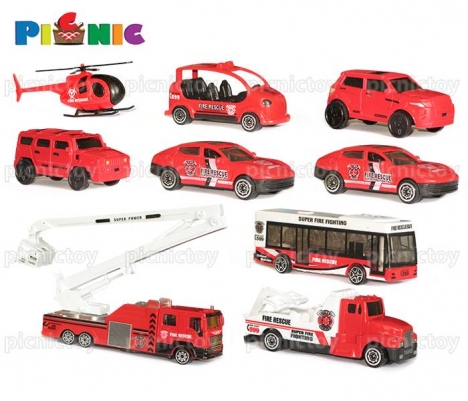 Bộ đồ chơi mô hình giao thông và đội xe cứu hỏa 72 miếng