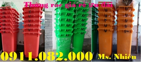Bán thùng rác 120L 240L giá rẻ-  Thùng rác y tế, thùng rác môi trường giá rẻ- lh 0911.082.0000