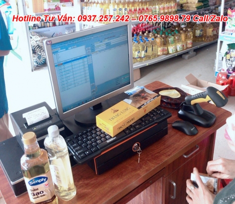 Lắp đặt máy tính tiền tại Vĩnh Long cho siêu thị mini, tạp hóa, bách hóa