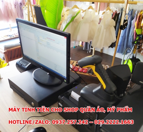 Máy tính tiền cho shop quần áo, mỹ phẩm tại Bắc Giang