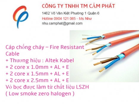 Cáp chống cháy altek kabel, sản phẩm chất lượng cao