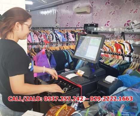 Lắp đặt Máy tính tiền cảm ứng cho shop quần áo, túi xách tại Hà Nội