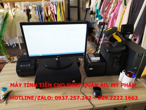 Lắp đặt tận nơi Máy tính tiền cho shop quần áo, mỹ phẩm tại TPHCM