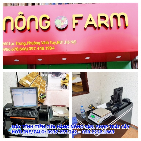 Lắp đặt tận nơi Máy tính tiền cho cửa hàng nông sản sạch, cửa hàng trái cây tại TPHCM