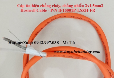 Cáp tín hiệu chống cháy Hosiwell Cable, xuất xứ Thái Lan - 2x1.0mm2, 2x1.5mm2, 2x2.5mm2