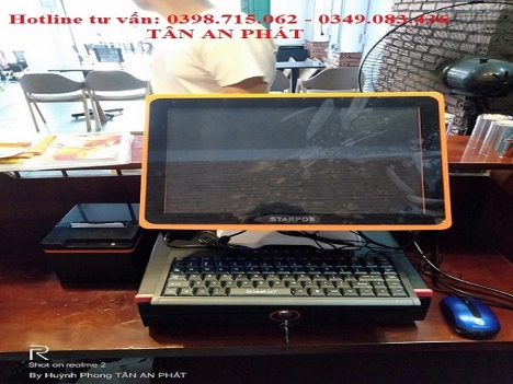 Trọn bộ máy tính tiền cảm ứng giá rẻ cho quán Cafe, quán Sinh Tố tại Kiên Giang