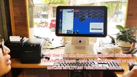 Nhân setup trọn bộ máy tính tiền quán trà sữa tại Bắc Ninh