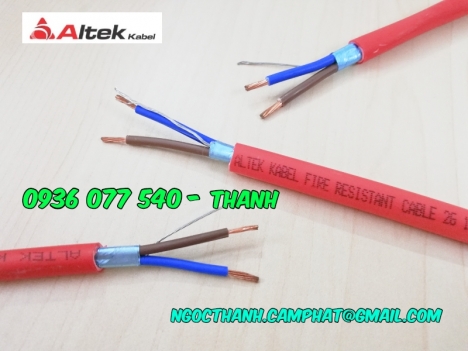 Cáp chống cháy Altek Kabel 2x1.0mm2 Fire resistant cable LSZH IEC 60331