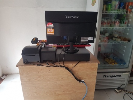 Full bộ máy tính tiền có cân điện tử cho cửa hàng nông sản tại Hà Nội