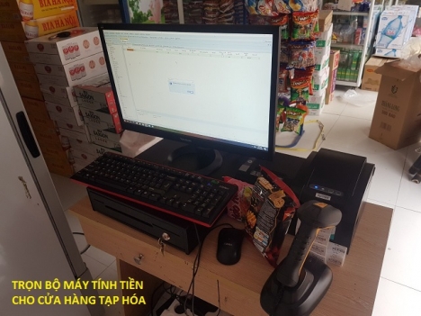Full bộ máy tính tiền có cân điện tử cho cửa hàng nông sản tại Hà Nội