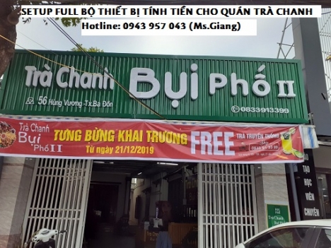 Thôn trà chanh lắp đặt full thiết bị tính tiền giá rẻ tại Hà Nội