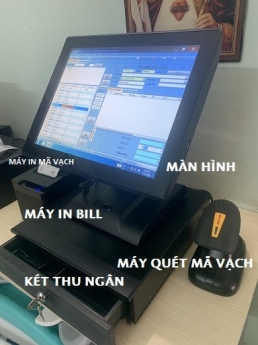 Full bộ máy tính tiền cho shop giá rẻ tại Hà Tĩnh