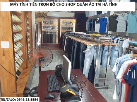 Trọn bộ máy tính tiền như hình cho shop quần áo giá rẻ tại Hà Tỉnh