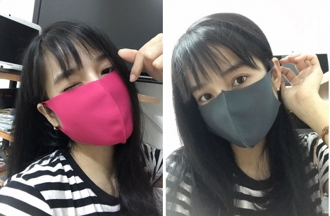 Khẩu trang vải Su 3D phong cách Hàn Quốc hạn chế Virus Corona