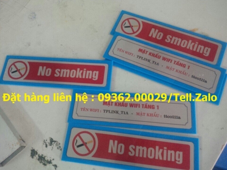 Biển báo cấm hút thuốc_ biển no Smoking làm theo yêu cầu