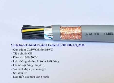 Cáp điều khiển Altek Kabel control cable 16cores 1.5sqmm