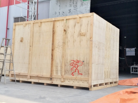 Đóng thùng gỗ để vận chuyển máy móc đi Hàn Quốc