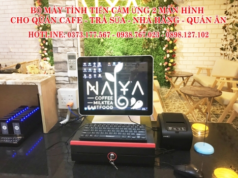 Bán máy tính tiền 2 màn hình cho quán trà sữa ở Bắc Giang