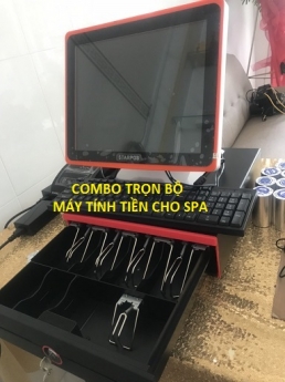 Setup máy tính tiền tại quầy thu ngân cho Spa giá rẻ tại Bạc Liêu