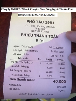 Trà sữa tại Bắc Ninh setup bộ tính tiền giá rẻ