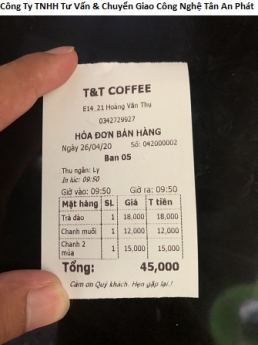 Combo tính tiền giá khuyến mãi cho cafe, quán ăn tại Bạc Liêu