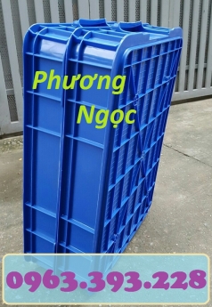 Thùng nhựa đặc HS025, thùng nhựa nguyên sinh có nắp, thùng đựng đồ cơ khí
