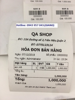 Full bộ tính tiền cho shop mỹ phẩm giá rẻ tại Hà Nội