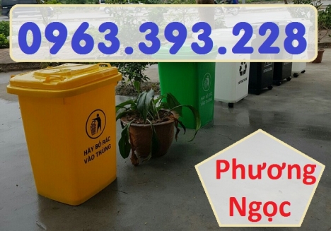Thùng rác 60L nắp kín, thùng rác nhựa HDPE, thùng rác công cộng