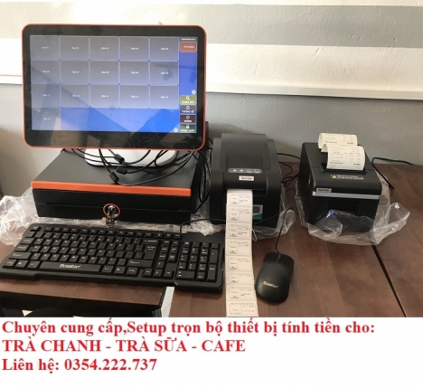 Thanh lý máy tính tiền cho Trà Chanh- Trà Sữa- Coffee tại Khánh Hòa