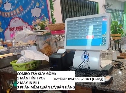 Mô hình trà sữa mua máy pos tính tiền giá sinh viên tại Huế
