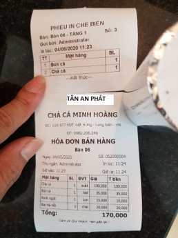 Máy tính tiền giá rẻ cho chả cá tại Hà Nội